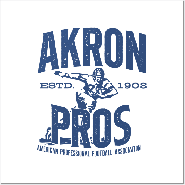 Akron Pros Football Wall Art by MindsparkCreative